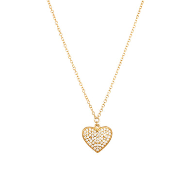 Verve heart pendant necklace with cubic zirconium
