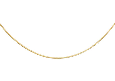 9K Yellow Gold Mini Round Snake Chain 40cm