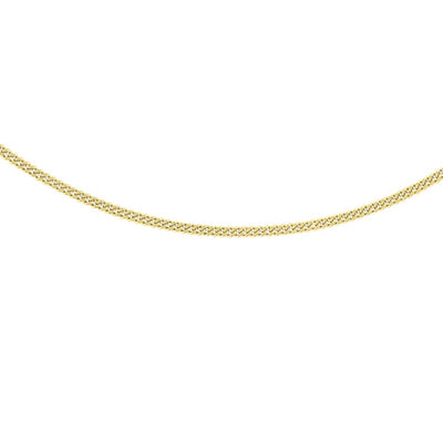 9K Yellow Gold 24 Adjustable Heart Slider Curb Chain 56cm