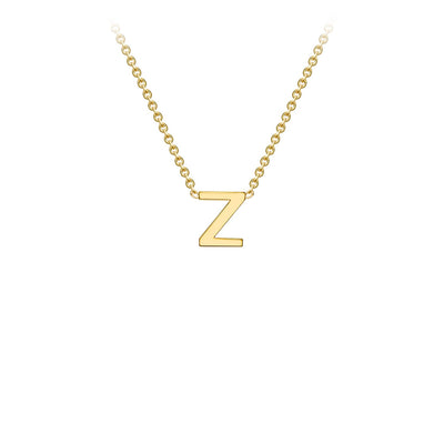 9K Yellow Gold 'Z' Initial Adjustable Letter Necklace 38/43cm