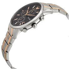 Emporio Armani Renato Chronograph Black Dial Two Tone Steel Strap / AR11165