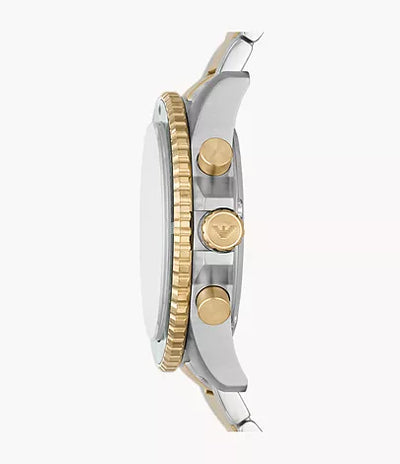 Emporio Armani Chronograph Two-Tone Stainless Steel Watch / AR1182