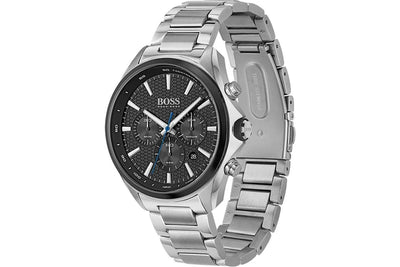 HB1513857/ Hugo Boss Stainless Steel Black Dial Chronograph Men's Watch