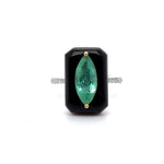 18ct WG Emerald and Diamond Ring