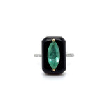 18 wg onyx emarlad diamond