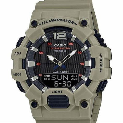 Casio Analog-Digital Combination Watch – Olive Resin Strap / HDC-700-3A3V