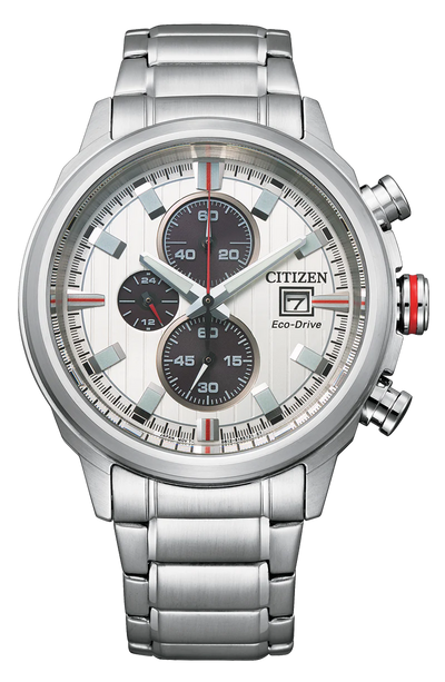 Citizen Men's Crono Sport White Dial Watch /  CA0738-83A