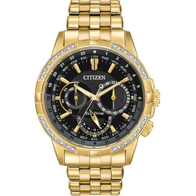 Citizen Eco-Drive – Gold-Tone Calendrier with Diamond Bezel / BU2082-56E