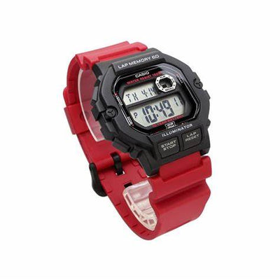 Casio Digital Sports Watch – Red Resin Strap/ WS-1400H-4AV