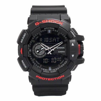 Casio G-Shock Analog-Digital Watch – Black & Red Resin Strap / GA-400HR-1ADR