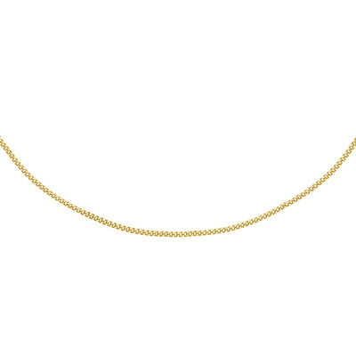 9K Yellow Gold 25 Diamond Cut Curb Chain 40cm