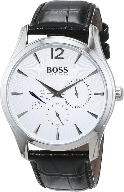 HB1513491/ Hugo Boss Commander Black Leather Men's Watch