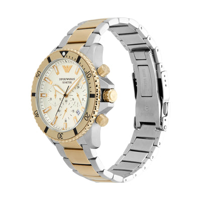 Emporio Armani Luxury Two-Tone Chronograph Watch / 11606