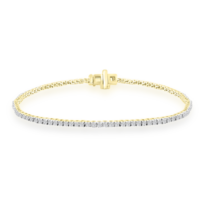 Diamond Tennis Bracelet with 1.00ct Diamonds in 9K Yellow Gold