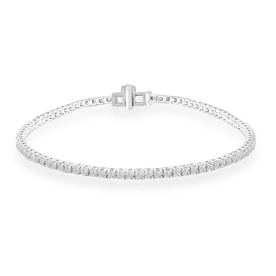 Diamond Tennis Bracelet with 2.00ct Diamonds in 9K White Gold