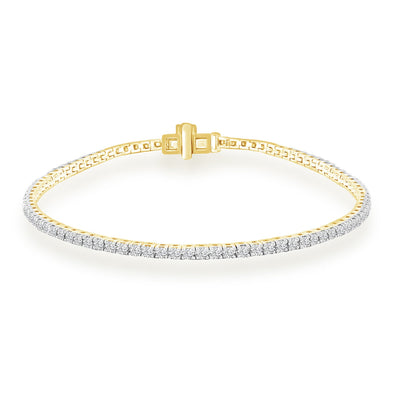 Diamond Tennis Bracelet with 2.00ct Diamonds in 9K Yellow Gold
