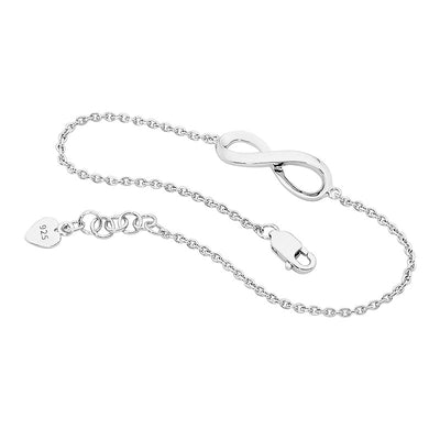 Ellani Sterling Silver Infinity Bracelet / B197
