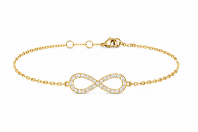9K Yellow Gold Infinity Bracelet