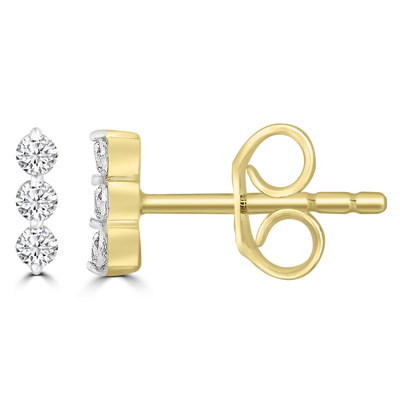 Diamond Fashion Earrings with 0.15ct Diamonds in 9K Yellow Gold