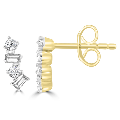 Diamond Fashion Earrings with 0.15ct Diamonds in 9K Yellow Gold
