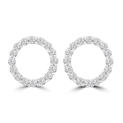 Diamond Fashion Earrings with 0.20ct Diamonds in 9K White Gold - EF-5954-W