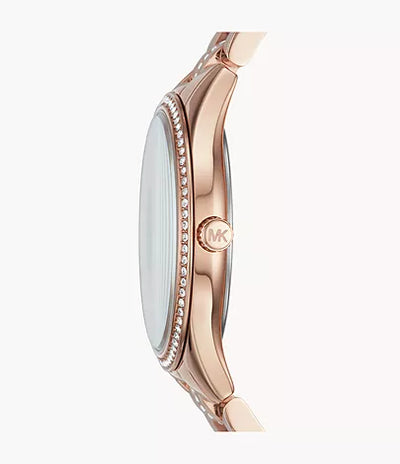 Michael Kors Women's Lauryn Three-Hand Rose Gold-Tone Stainless Steel Watch / MK3716