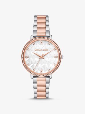 Michael Kors Pyper Two-Tone Embossed Logo Watch / MK4667
