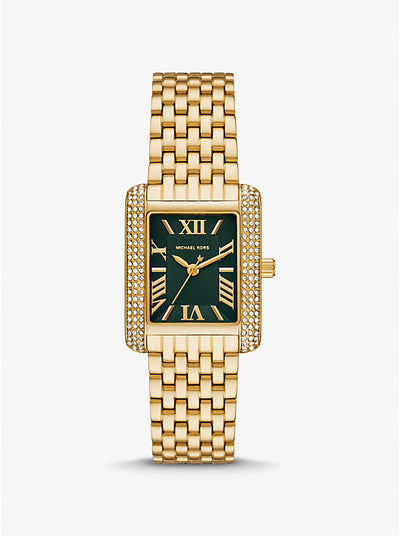 Michael Kors Petite Emery Pavé Gold-Tone Watch / Mk4742