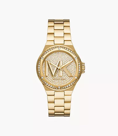 Michael Kors Lennox Three-Hand Gold-Tone Stainless Steel Watch / MK7229