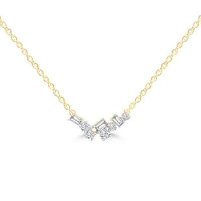 Necklace with 0.15ct Diamonds in 9K Yellow Gold