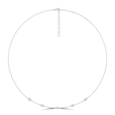Diamond Necklace with 0.25ct Diamonds in 9K White Gold