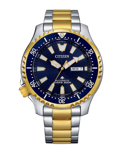 Citizen Promaster Dive Automatic – Two-Tone Stainless Steel Dive Watch / NY0154-51L