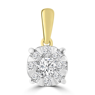 Pendant with 0.25ct Diamonds in 9K Yellow Gold