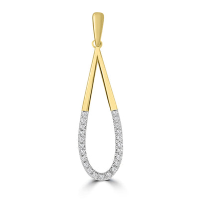 Pendant with 0.07ct Diamonds in 9K Yellow Gold