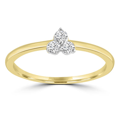 Ring with 0.15ct Diamond in 9K Yellow Gold