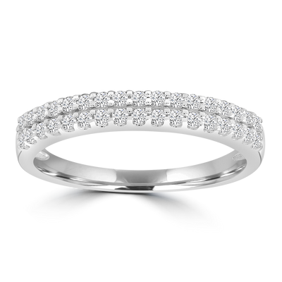 Diamond Ring with 0.25ct Diamonds in 9K White Gold
