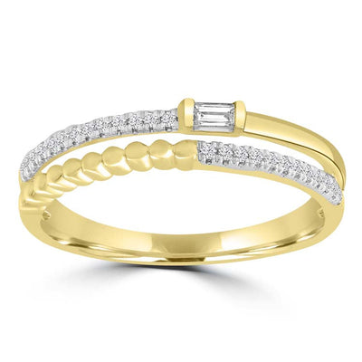 Diamond Ring with 0.10ct Diamonds in 9K Yellow Gold
