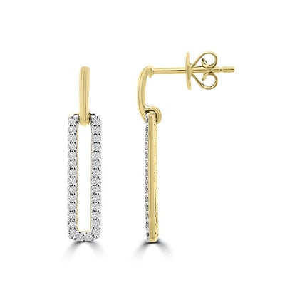 Diamond Stud Earrings with 0.274ct Diamonds in 9K Yellow Gold