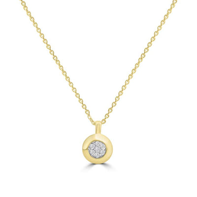 Diamond Necklace 40-45cm with 0.03ct Diamonds in 9K Yellow Gold
