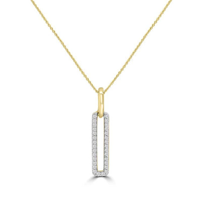 Diamond Necklace 40-45cm with 0.13ct Diamonds in 9K Yellow Gold