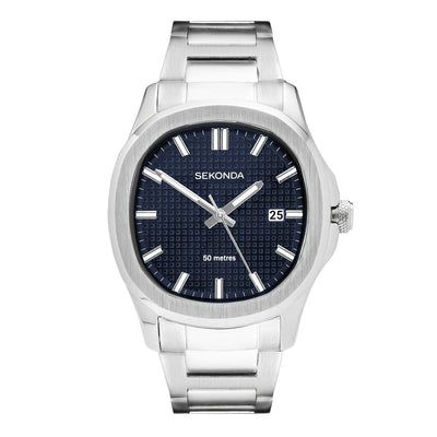 Sekonda Mens Octaire Blue Dial Stainless Steel Bracelet 40mm Watch