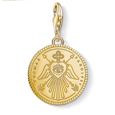 CC1705 / Gold Disc Guardian Angel Thomas Sabo Charm