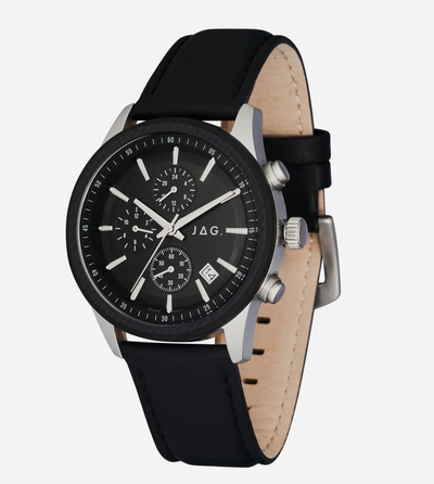 Jag Jamieson Black Dial Watch / J2639