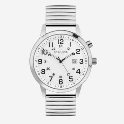 Sekonda Classic Stainless Steel White Dial Watch / SK30126