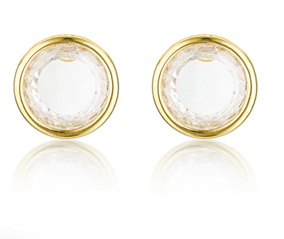 Georgini Sliced Stone Stud Earrings / IE1026G