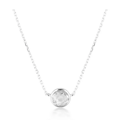 Georgini Lucent White Topaz Necklace / IP816W