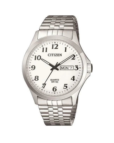 Citizen Quartz White Dial Stainless Steel Men's Watch / BF5000 - 94a