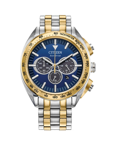Citizen EcoDrive Blue Dial Two Tone Men's Watch / CA4544 -53L