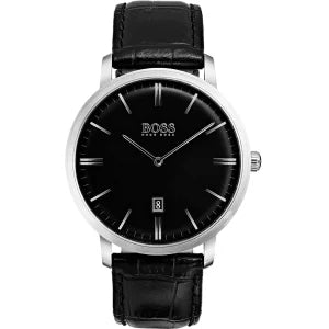 HB1513460/ Hugo Boss Classic Tradition Black Leather Men's Watch
