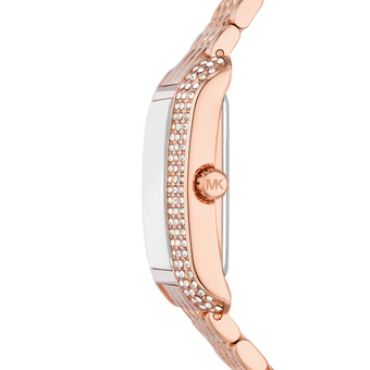 Michael Kors Emery Three Hand Rose Gold Tone Stainless Steel Watch / MK4743